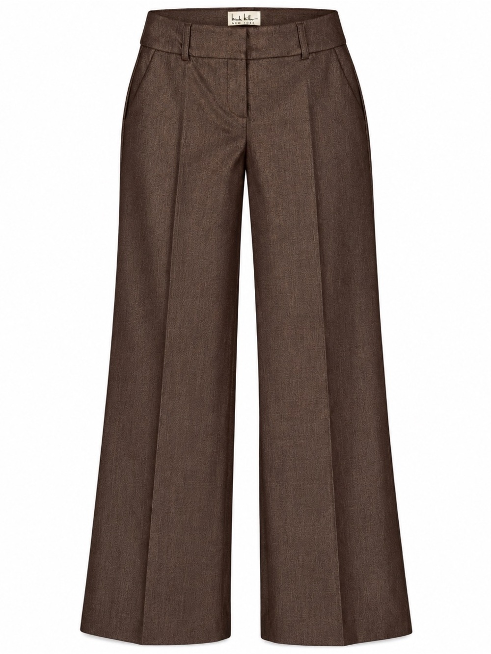 Nicole Miller Chocolate Brown Wide-Leg Trousers